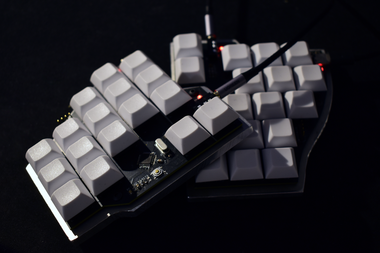 Keyboards stacked